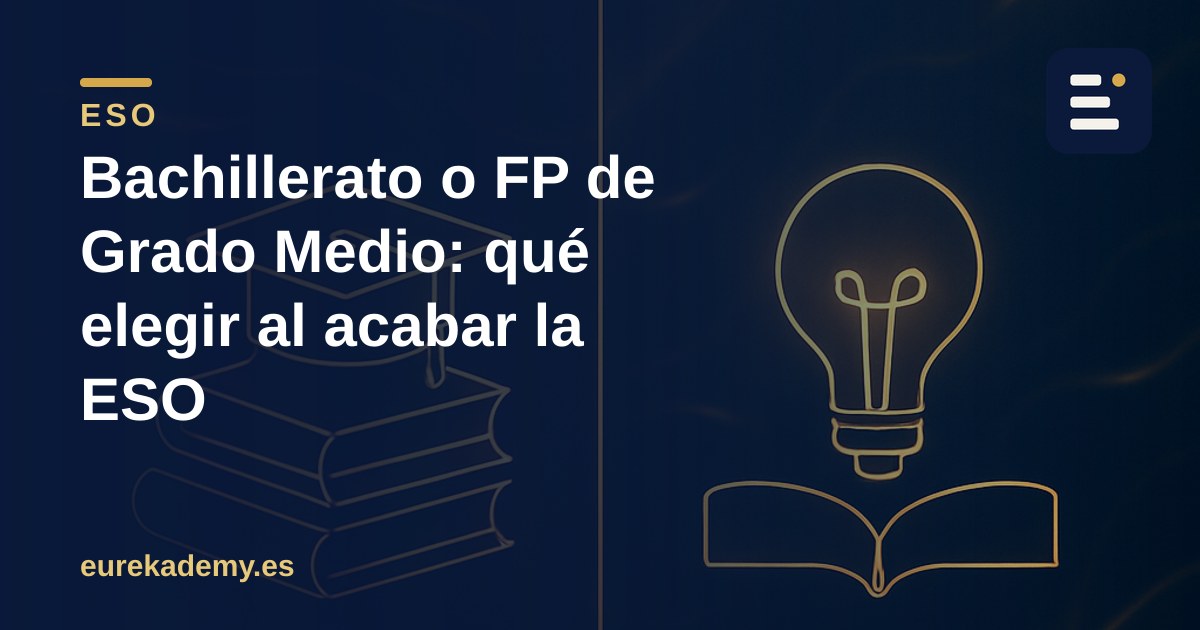 Bachillerato o FP de Grado Medio: qué elegir al acabar la ESO