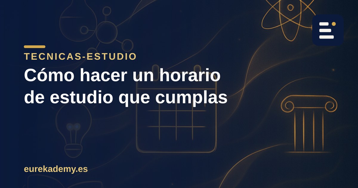 Cómo hacer un horario de estudio que de verdad cumplas