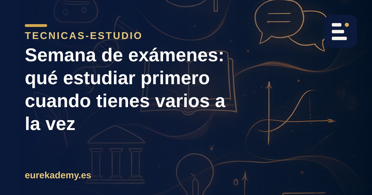 Semana de exámenes: qué estudiar primero cuando tienes varios a la vez