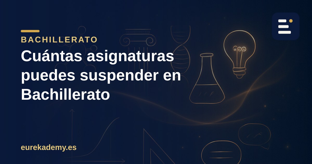 Cuántas asignaturas puedes suspender en Bachillerato (y aún así pasar de curso)