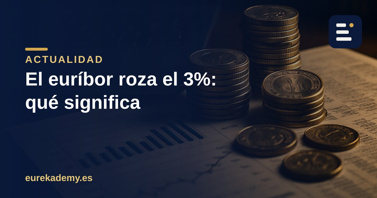 El euríbor roza el 3% (y por qué eso es puro Bachillerato de Economía)