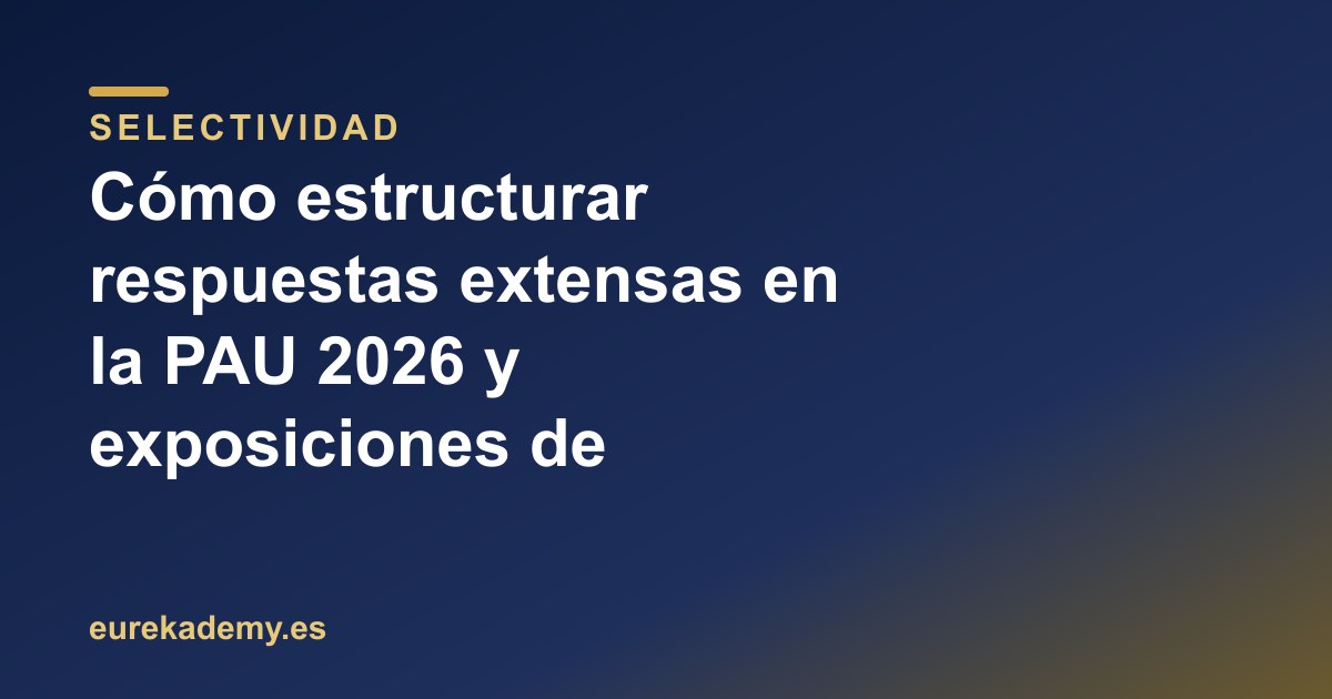 Cómo estructurar respuestas extensas en la PAU 2026 y exposiciones de Bachillerato: técnicas, plantilla y ejemplos