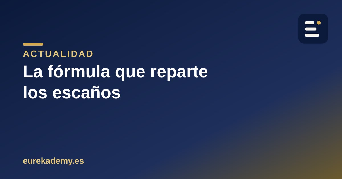 Ley D'Hondt: por qué el partido más votado no siempre gana más escaños