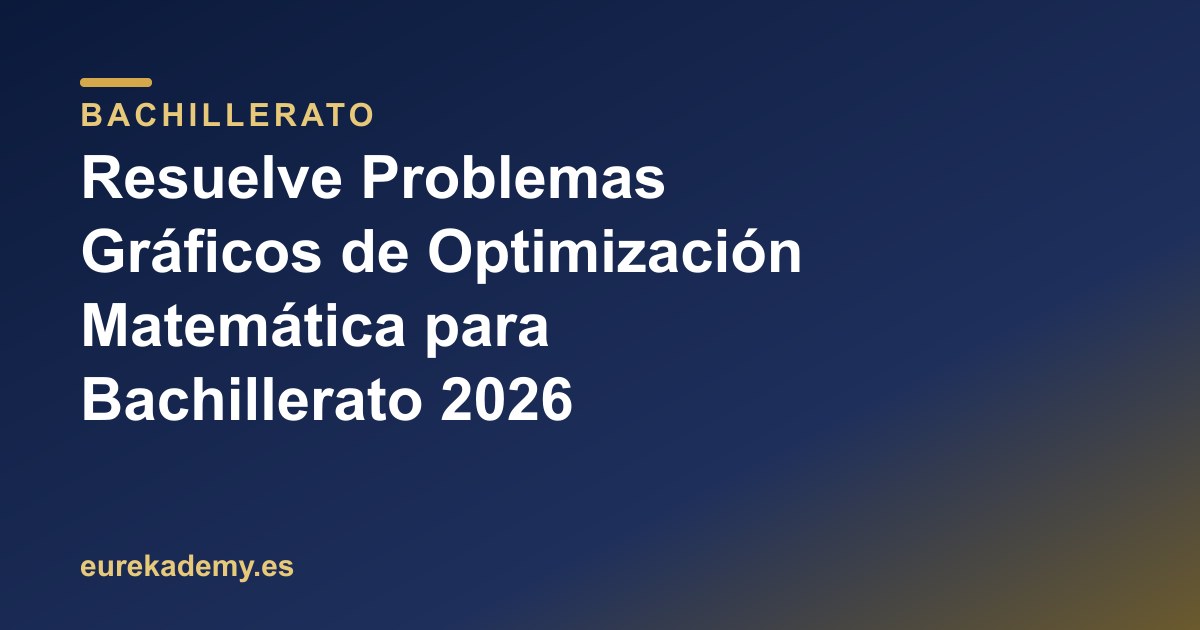 Resuelve Problemas Gráficos de Optimización Matemática para Bachillerato 2026